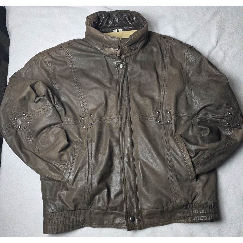 Vintage 1985 Rage For The Man Leather Jacket Size 44 Elliot Kastle Brown